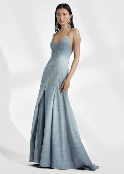 Vestidos Ralph Lauren Mujer Azules - Fernanda Chambray - FKHEN1954